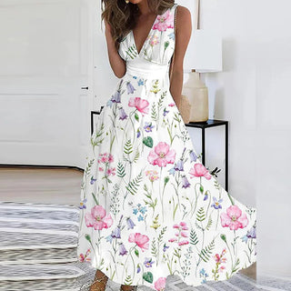 Romy - Blumen - Kleid - Ärmellos - Kleider - Rosa - Müller Mode
