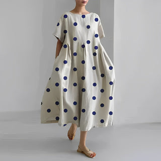Rosa - Boho - Blumenkleid - Weites Kleid - Kleider - Creme - Müller Mode