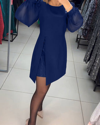 Ruby - Kleid - Stilvolle Laternenärmel - Kleider - Schwarz - Müller Mode