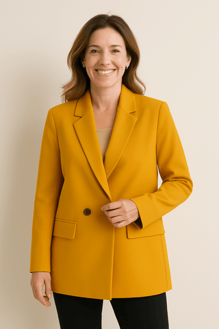 Sarina Blazer mit Knopfleiste - Blazers - Gelb - Müller Mode