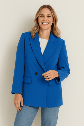 Sarina Blazer mit Knopfleiste - Blazers - Königsblau - Müller Mode