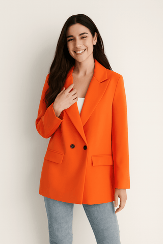 Sarina Blazer mit Knopfleiste - Blazers - Orange - Müller Mode