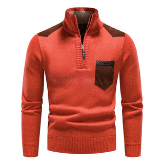 Sebastian - Pullover mit Reißverschluss - Strickwaren - Orange - Müller Mode