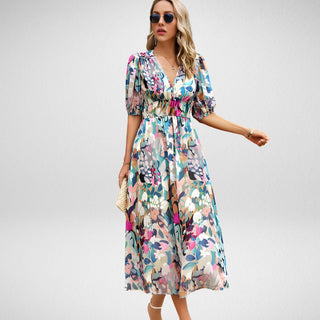 Serena - Kleid - Abstrakte Muster - Kleider - Mehrfarbig - Müller Mode