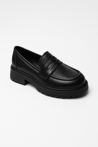 Sjoerd Leder Loafer mit Profilsohle - Loafers - Schwarz - Müller Mode