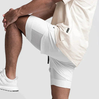 StaminaPro - Komfort - Trainingshose - Shorts - Sportbekleidung - Weiß - Müller Mode