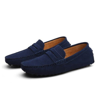 Svend - Wildleder Slipper - Italienischer Stil - Loafers - Dunkelblau - Müller Mode