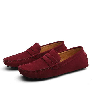 Svend - Wildleder Slipper - Italienischer Stil - Loafers - Rot - Müller Mode