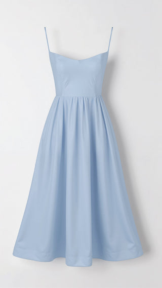 Tamara Fließendes Midikleid - Kleider - Hellblau - Müller Mode