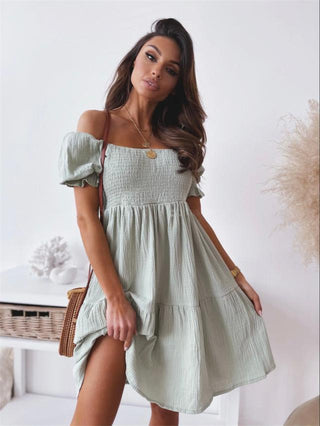 Tamara - Sommerkleid - Off - Shoulder - Kleider - Hellgrün - Müller Mode