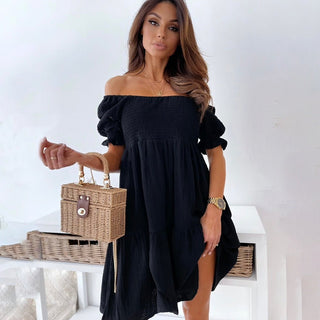 Tamara - Sommerkleid - Off - Shoulder - Kleider - Schwarz - Müller Mode