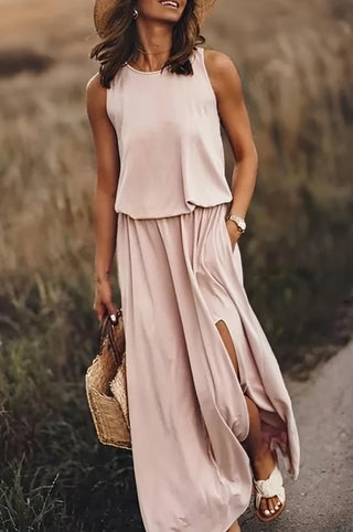 Thalea - Kleid - Rundhalsausschnitt - Kleider - Khaki - Müller Mode