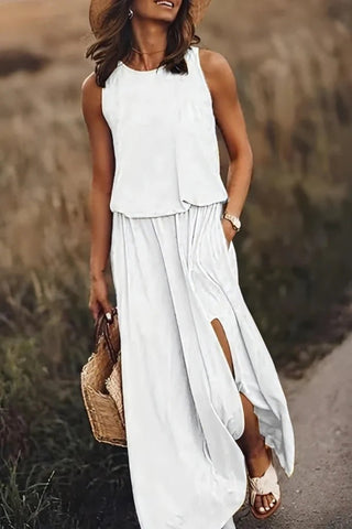 Thalea - Kleid - Rundhalsausschnitt - Kleider - Weiß - Müller Mode