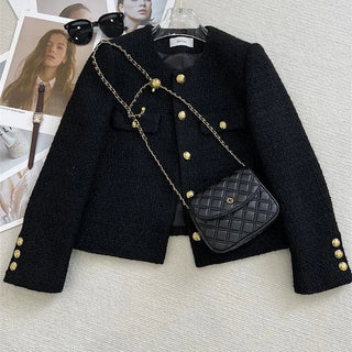Thania - Tweed - Blazer - Herbst - Outerwear - Blazers - Schwarz - Müller Mode