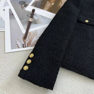 Thania - Tweed - Blazer - Herbst - Outerwear - Blazers - Schwarz - Müller Mode