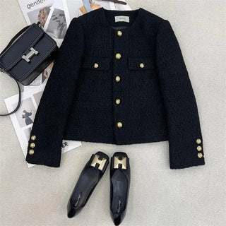 Thania - Tweed - Blazer - Herbst - Outerwear - Blazers - Schwarz - Müller Mode