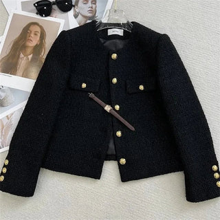 Thania - Tweed - Blazer - Herbst - Outerwear - Blazers - Schwarz - Müller Mode