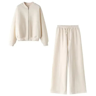 Tiera - Jacke und Hose Set - Gemütliche Herbstmode - Sets - Beige - Müller Mode