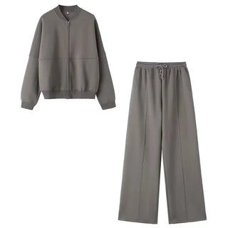 Tiera - Jacke und Hose Set - Gemütliche Herbstmode - Sets - Grau - Müller Mode