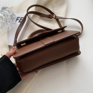 Tisha - Vintage - Schultertasche - Quadratische Form - Schultertaschen - Dunkelbraun - Müller Mode