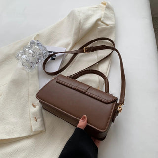 Tisha - Vintage - Schultertasche - Quadratische Form - Schultertaschen - Dunkelbraun - Müller Mode