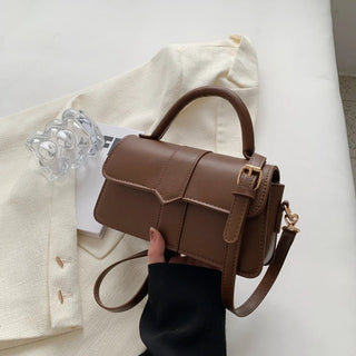 Tisha - Vintage - Schultertasche - Quadratische Form - Schultertaschen - Dunkelbraun - Müller Mode