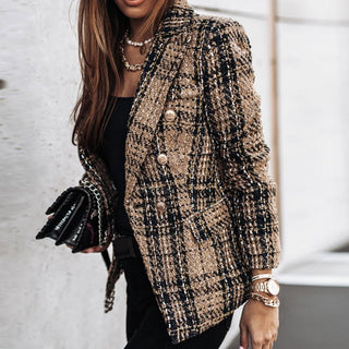 Tove - Schicker Karo - Blazer - Blazers - Braun - Müller Mode