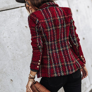 Tove - Schicker Karo - Blazer - Blazers - Weinrot - Müller Mode