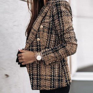 Tove - Schicker Karo - Blazer - Blazers - Weinrot - Müller Mode