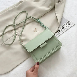 Trista - Crossbody - Tasche aus Leder - Zeitloser Klappenstil - Schultertaschen - Grün - Müller Mode