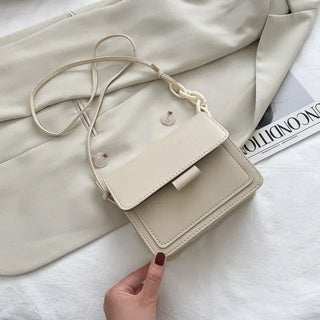 Trista - Crossbody - Tasche aus Leder - Zeitloser Klappenstil - Schultertaschen - Weiß - Müller Mode