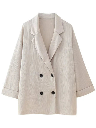 Trixia - Blazer und Hosen Set - Lose Passform - Sets - Beige Blazer - Müller Mode