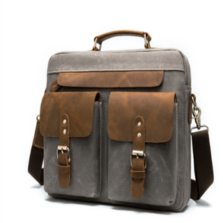 Tyrell - Vintage - Umhängetasche - Mit Verschließbaren Vordertaschen - Schultertaschen - Grau - Müller Mode