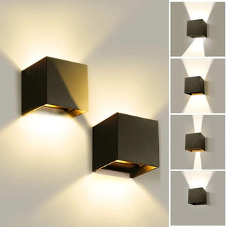 UrbanGleam - Kabellose LED - Wandleuchte - Außenbeleuchtung - Schwarz - Müller Mode