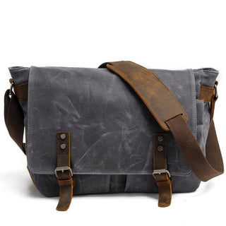 Uriel - Messenger - Tasche - Vintage - Schnallen - Stil - Schultertaschen - Grau - Müller Mode