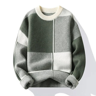Vagn - Strickpullover mit Muster - Strickwaren - Grün - Müller Mode