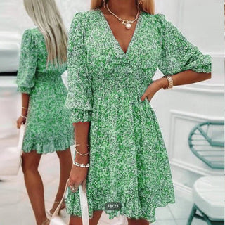 Valentina - Boho Kleid - Luftig - Kleider - Grün - Müller Mode