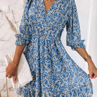 Valentina - Boho Kleid - Luftig - Kleider - Blau - Müller Mode