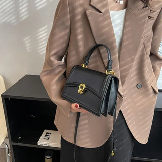Vera - Leder Umhängetasche - Quadratischer Vintage - Stil - Schultertaschen - Khaki - Müller Mode