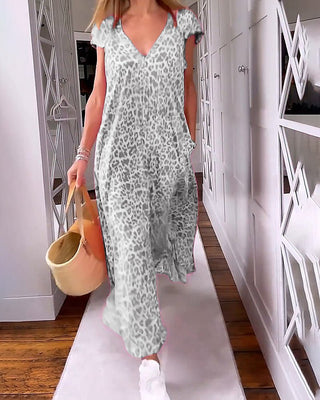 Vivienne - V - Ausschnitt Kleid - Lebendig - Kleider - Grau - Müller Mode