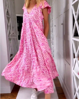 Vivienne - V - Ausschnitt Kleid - Lebendig - Kleider - Rosa - Müller Mode