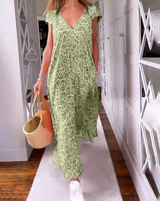 Vivienne - V - Ausschnitt Kleid - Lebendig - Kleider - Dunkelgrün - Müller Mode