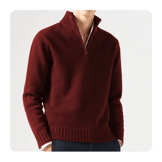 Wade - Rollkragenpullover - Halbreißverschluss - Stil - Sweatshirts & Hoodies - Rot - Müller Mode