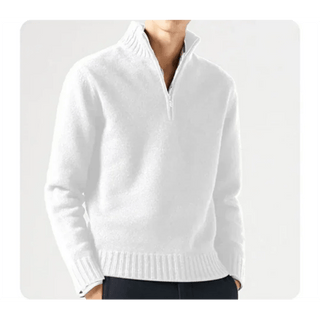 Wade - Rollkragenpullover - Halbreißverschluss - Stil - Sweatshirts & Hoodies - Weiß - Müller Mode