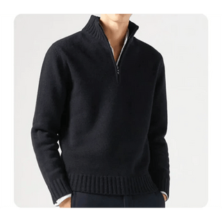 Wade - Rollkragenpullover - Halbreißverschluss - Stil - Sweatshirts & Hoodies - Schwarz - Müller Mode