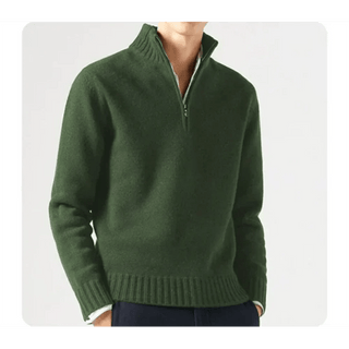 Wade - Rollkragenpullover - Halbreißverschluss - Stil - Sweatshirts & Hoodies - Grün - Müller Mode