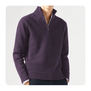 Wade - Rollkragenpullover - Halbreißverschluss - Stil - Sweatshirts & Hoodies - Lila - Müller Mode
