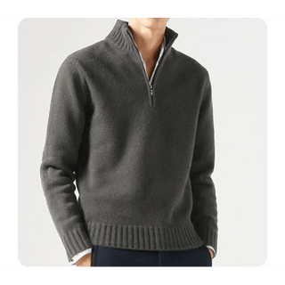 Wade - Rollkragenpullover - Halbreißverschluss - Stil - Sweatshirts & Hoodies - Grau - Müller Mode