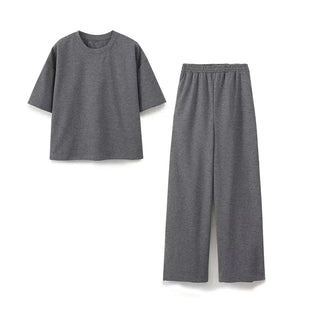 Winslet - Freizeit - Set - T-Shirt & Hose - Sets - Grauer Anzug - Müller Mode