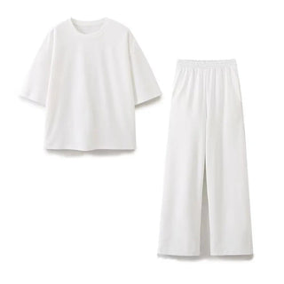 Winslet - Freizeit - Set - T-Shirt & Hose - Sets - Weißer Anzug - Müller Mode